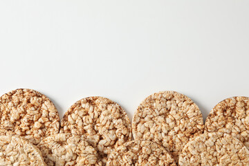 Concept of diet and healthy nutrition with crisp bread