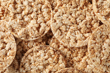 Concept of diet and healthy nutrition with crisp bread