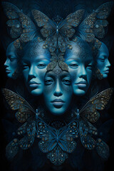 Fototapeta premium Reflections Of Self - AI Generated Digital Art