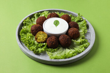 Vegetarian food concept - falafel, tasty falafel balls