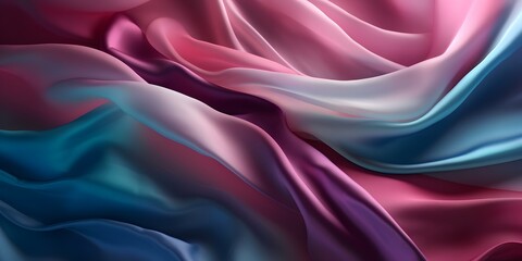 Smooth and Soft pink and blue Satin Silk Background. Generative AI