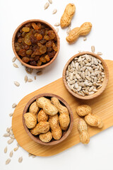 Tasty food concept - delicious dried fruits, tasty dried food
