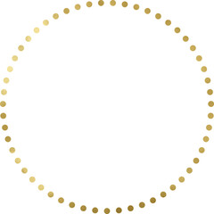 Golden Vintage Texture Circle Frame Outline
