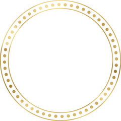 Golden Vintage Texture Circle Frame Outline