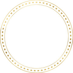 Golden Vintage Texture Circle Frame Outline