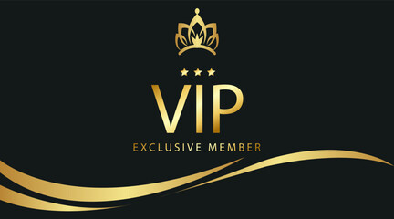 luxury gold and black premium vip card for club members only, casino pass card