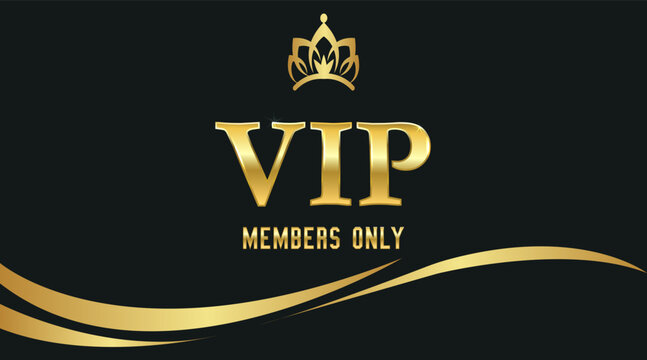 luxury gold and black premium vip card for club members only, casino pass card