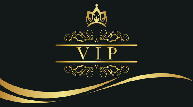 luxury gold and black premium vip card for club members only, casino pass card