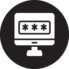 password glyph icon
