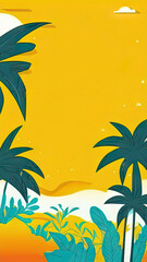 Fototapeta na wymiar Summer spring nature landscape backgrounds with copy space for text used for Banner, greeting card and Social media stories design templates. Generative ai.