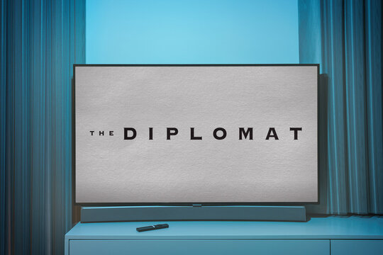 Popular Netflix Television show The Diplomant on TV screen