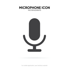 Microphone icon. Podcast, broadcast, webcast icon. Voicemail sign. Voice chat symbol. Recording symbol. Mute icon. 3D Phone microphone icon for UI UX, mobile app, presentations