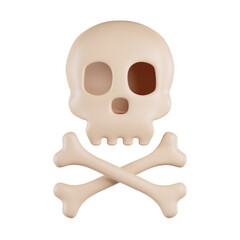 Skull and Crossbone 3D Icon