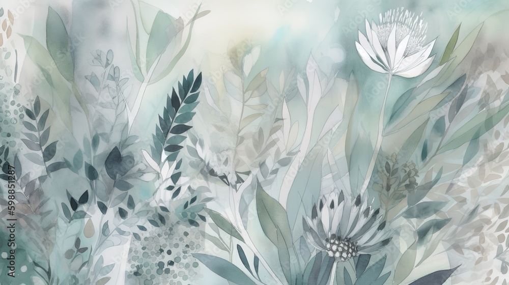 Aufkleber a floral and botanical illustration created digitally generative ai generative ai