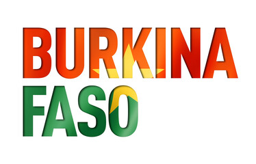 Burkina Faso flag text font