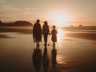 Happy mother's day. A whimsical and playful composition featuring a group of kids surprising their mom with a colorful, handmade banner and a bouquet of flowers on Mother's Day. Generative AI