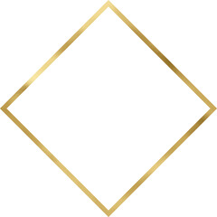 Golden Vintage Texture Rhombus Frame Outline