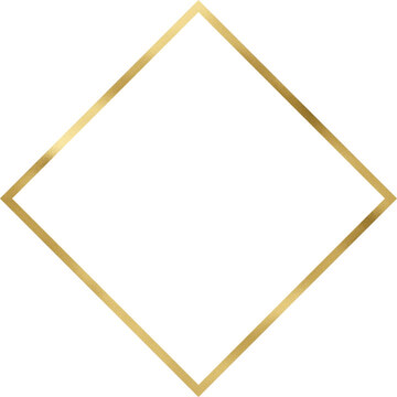 Golden Vintage Texture Rhombus Frame Outline