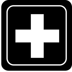 Plus Cross Signal In A Square Icon