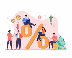 businesspeople investment in banking for company growth Financial consulting, savings