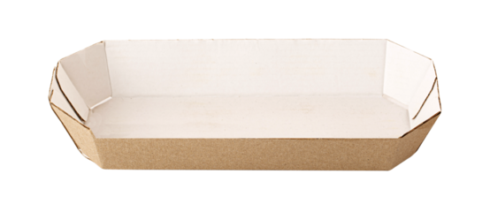 Paper food tray isolated