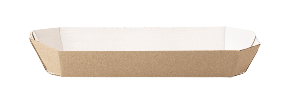 Paper food tray isolated