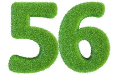 56 number grass 3d render