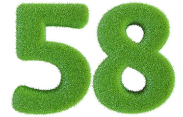 58 number grass 3d render