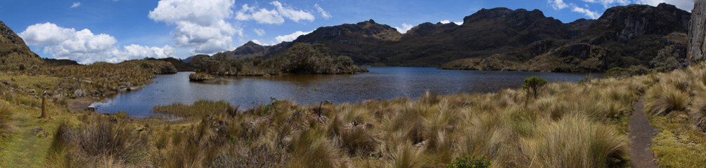 Fototapeta na wymiar Laguna Toreadora in Parque Nacional Cajas near Cuenca, Azuay Province, Ecuador, South America 