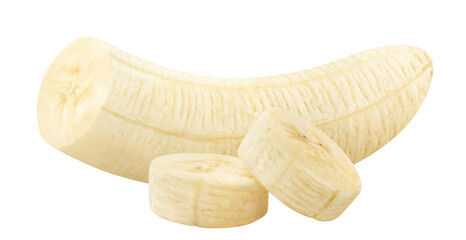 Delicious bananas cut out
