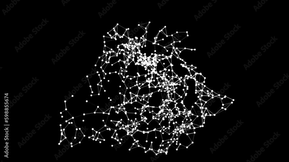 Wall mural neural network concept. high technology process. abstract motion background futuristic style. availa