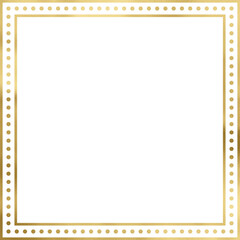 Golden Vintage Texture Square Frame Outline