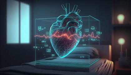 heart beat diagram statistic. diagram health data concept of heart and hearth beat, hearth beat statistic, heart beat diagram, health care, heart beat data script, cardio statistic. ai generated