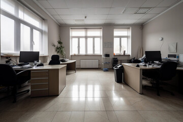 Obraz na płótnie Canvas photo of office premises. AI Generated