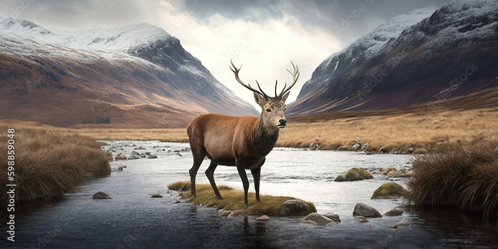 Poster bucks in glen etive generative ai generative ai