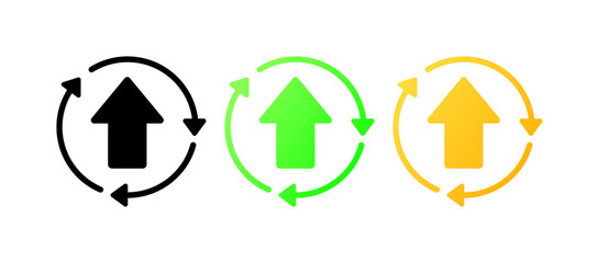Obraz premium Recycling. Flat, color, increase the rate of recycling. Vector illustration.