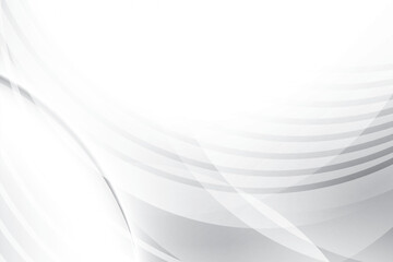 Abstract  white and gray color, modern design stripes background with geometric round shape. Vector illustration.