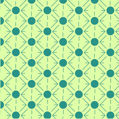 vector background with a complex geometric pattern of circles and lines in green color