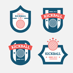 kickball badges design vector logo isolated illustration