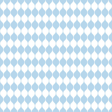 Seamless abstract striped geometric pattern with wavy vertical stripes in light blue on a white background.  Small circles traditional motif. Decorative vector image for textile, wrapping, print, and 