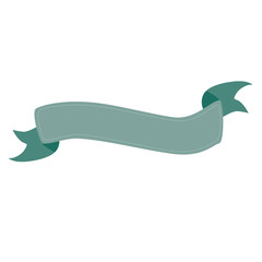 Blue Green Ribbon Banner Decoration