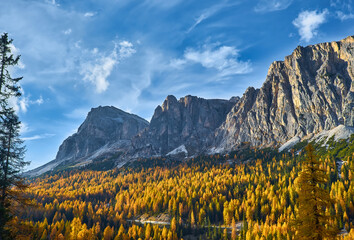 Italian Dolomites an autumn day