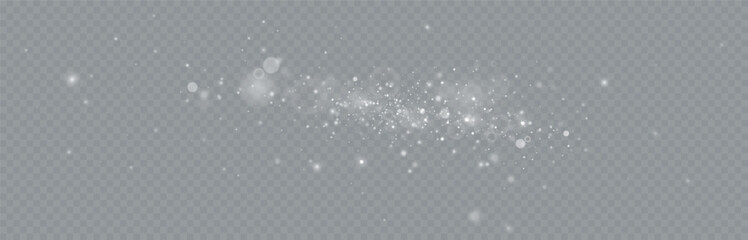 Falling snow.Christmas background.Snow blizzard.Transparent background.Light effect.