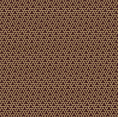 Geometric abstract vector hexagonal seamless background. Geometric modern ornament. Seamless modern brown and golden pattern