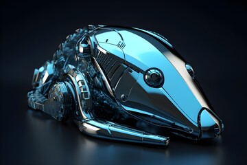 futuristic , metallic, robotic mouse, Generative AI