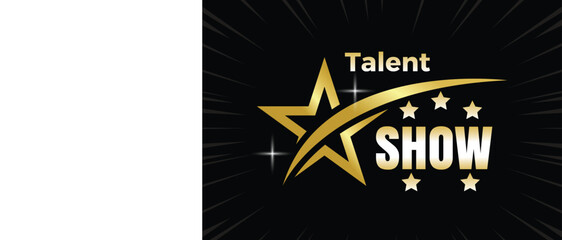 Talent show, star search show logo talented singer.