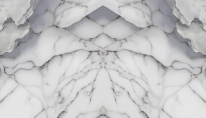 White marble stone textured background. Symmetrical template.
