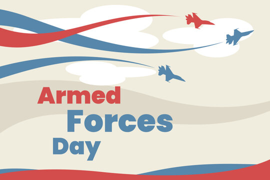 Illustration vector graphic of armed forces day. Good for poster