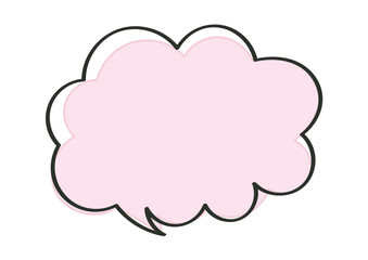 シンプルでおしゃれな手描き吹き出しのイラスト
