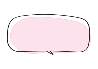 シンプルでおしゃれな手描き吹き出しのイラスト